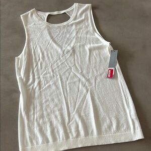 NWT White Sleeveless Top by Classiques entier in size L